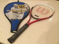 Wilson Titanium Tennis Racket. 50-60 Ibs 23-27 KG. L4 4 1/2