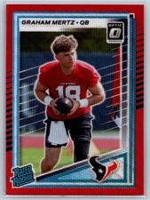 2025 Donruss #347 Graham Mertz Optic Rated Rookies Preview Red Wave