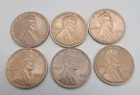 1909 Lincoln Cents lot of 6 coins XF extra fine condition
