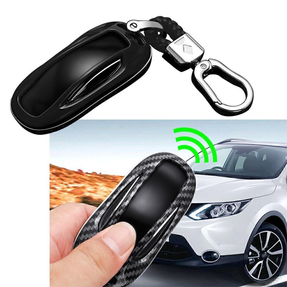 Black Car Smart Remote Key Fob Case Cover Accessories For Tesla   Model X