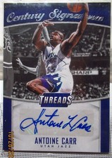 2015-16 Panini Threads Century Signatures-Antoine Carr #CS-ACR /199 (AU)