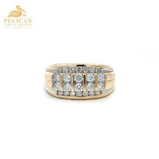 Men's Diamond Cluster Ring 1.42 CTW 14K Yellow Gold OEE-DC  PPJ052551 