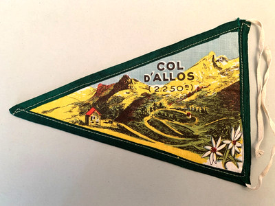 Wimpel COL D'ALLOS Alpes-de-Haute-Provence Frankreich - aus Baumwolle - Souvenir Wimpel