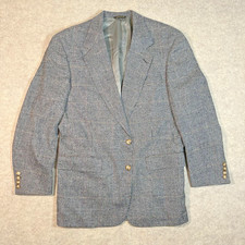Vintage Austin Reed London Blazer 41R Union Made USA Wool Houndstooth Sport Coat