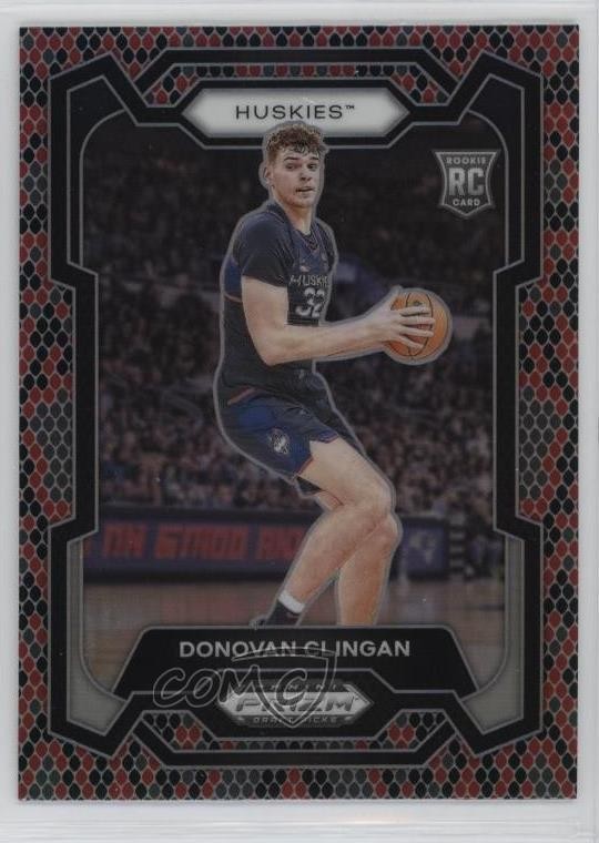 2024-25 Panini Prizm Draft Picks Snakeskin Donovan Clingan #95 Rookie RC mv7