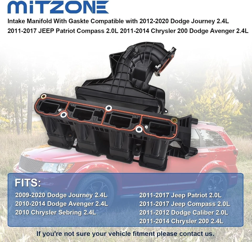 Colector de admisión MITZONE con Gaskte compatible con Dodge Journey 2009-2020...  Foto 3 de 4