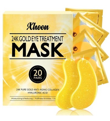 Xhoon Under Eye Patches-Gold Collagen Eye Masks For Dark Circles/Puffiness-20psc