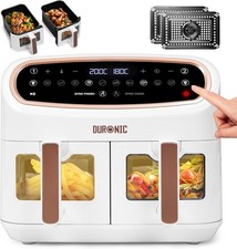 Duronic XXL Digital Air Fryer AF24 WE 10L Family Size Air Fryers Oil Free Double