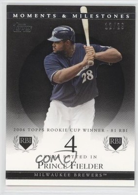 2007 Topps Moments & Milestones Black 12/29 Prince Fielder #59 0o9