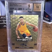 2018 Metal Sports Heroes Gold Circles Steph Curry One Of One Auto