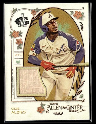2024 Topps Allen & Ginter #AGR-OA Ozzie Albies bat card Atlanta Braves