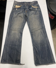 Vintage 575 Los Angeles Jeans Men's 36 Distressed Button Fly Made in USA Denim