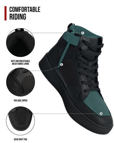 RIDEIRON Motorcycle Shoes for Men, CE Certified, Thickened AntiSlip Sole, Bre... image 6