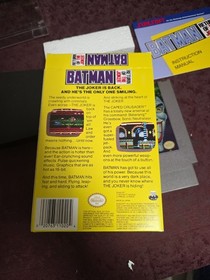 NES Batman Return Of The Joker. Box & Manual Are Reproduction. Game Is Authentic