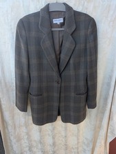 Vintage Armani Le Collezioni Womens Gray Wool Blend Blazer Size 10 (44)  