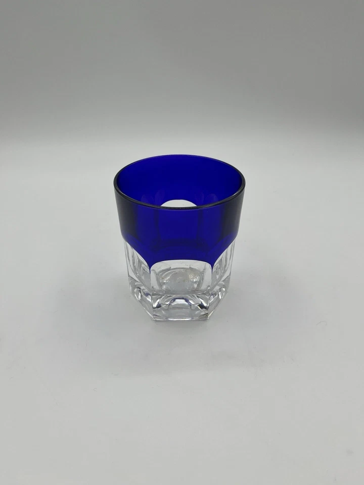 Juego de 6 vasos Crystal de Paris Nicole Cut Crystal Rocks con caja - Francia Foto 2 de 4