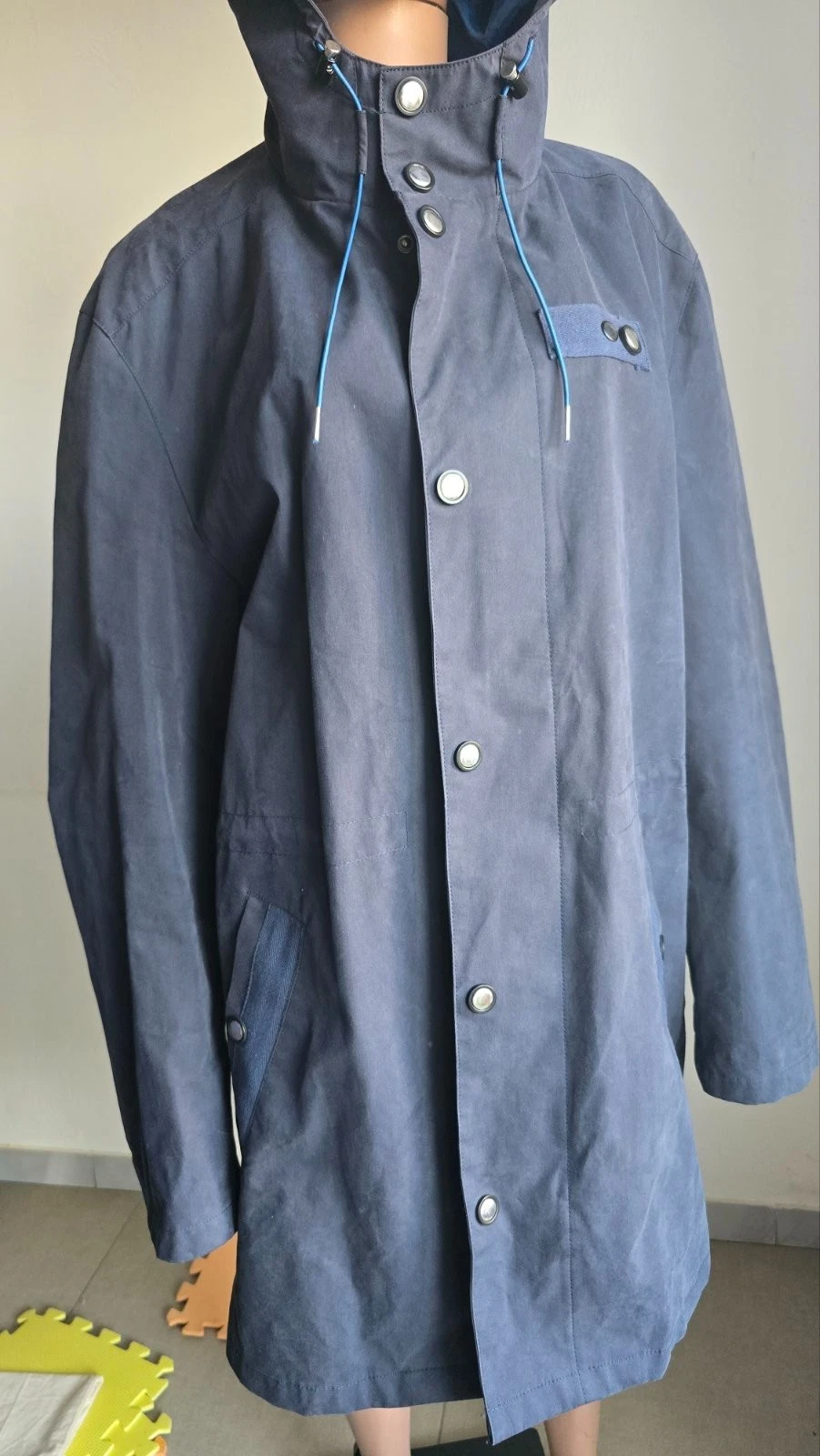 MONTEGO Navy Mens Waterproof Jacket Hood Parka Full zip Size XXL