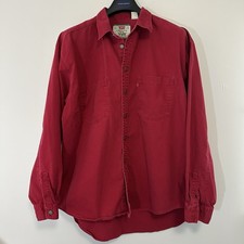 Vintage 1990s Levi's Red Tab denim button-down utility shirt Size XL