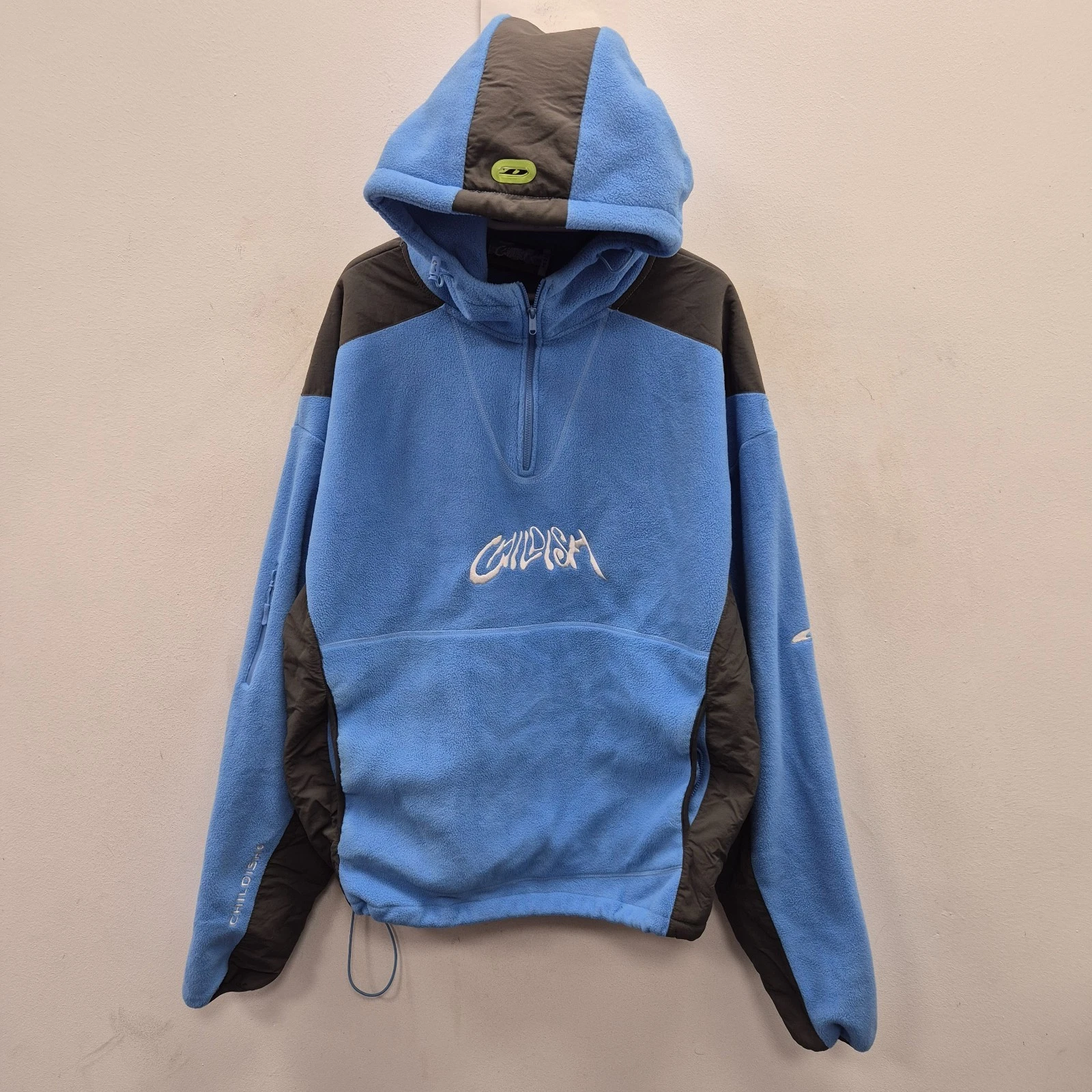 Childish TGF Bro Chil Tec Blue Thermal Fleece Hoodie Limited Release Large