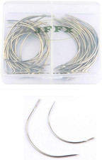 50 Pieces C Needles for Sewing, C Type Curved Wig Making Needle, Hand Sewing Nee