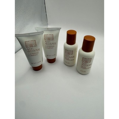 Vintage Avon Accolade Skincare Set 2 Cleansing Complex 2 Facial Toning Rinse