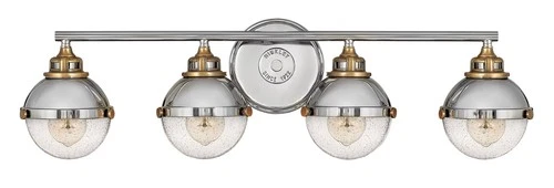 Hinkley Fletcher 32" Wide Polished Nickel 4-Light Bath Light - Picture 2 of 7