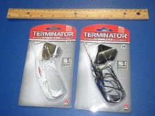 Lot of 2 Terminator Super Stainless Buzzbait Buzz Bait Lures 1/2 oz