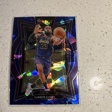 2024-25 Panini Select - Concourse LeBron James #54 Blue Cracked Ice Prizm