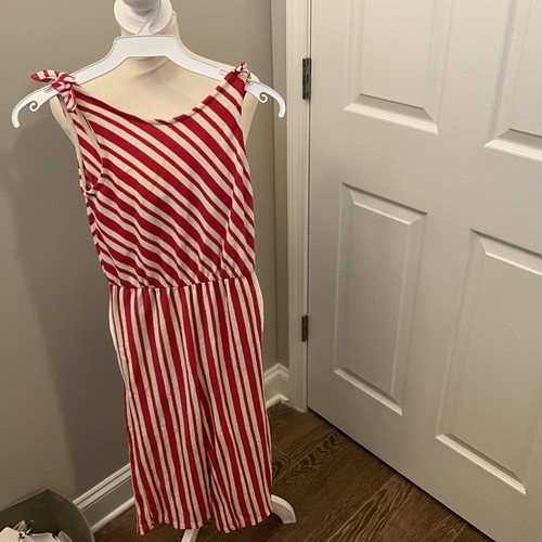 Zara Size 8 Girls Jumpsuit Red And White