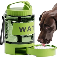 77oz Dog Water Dispenser, Camping Essentials, Large Travel Bottle with Pull-O...