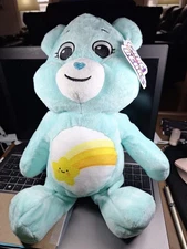 Basic Fun Care Bears Plush BLUE 14 In 2022 NWT  Yellow Star TUMMYGame Prize  PL8