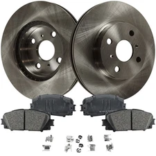 Front Brake Disc Rotor and Pad Kit For 2007-2018 Toyota Yaris 2012-2019 Prius C