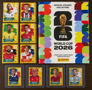 2026 Panini World Cup Rare Gold Crumple Full 980 Sticker Set + Soft Cover Album
