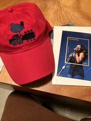 RED Woodstock Anniversary Hat With Janis Joplin Collectible Stationery