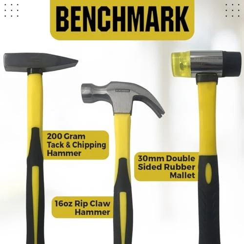 - Juego de martillos de 3 piezas; 16 OZ. Martillo de garra, martillo de tachuela; mazo de goma (doble... Foto 4 de 4