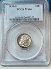 1939-S Mercury Dime PCGS MS66 Cert# 26698352 BEAUTIFUL!