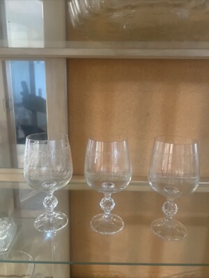 3piece Vintage Bohemia Crystal Glass