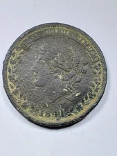1841 HARD TIMES TOKEN - MILLIONS FOR DEFENSE NOT ONE CENT FOR TRIBUTE damaged 