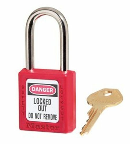 Government Safety Lockout Padlock, Zenex, 1 1/2 inch, Red, 1 Key - Picture 1 of 5