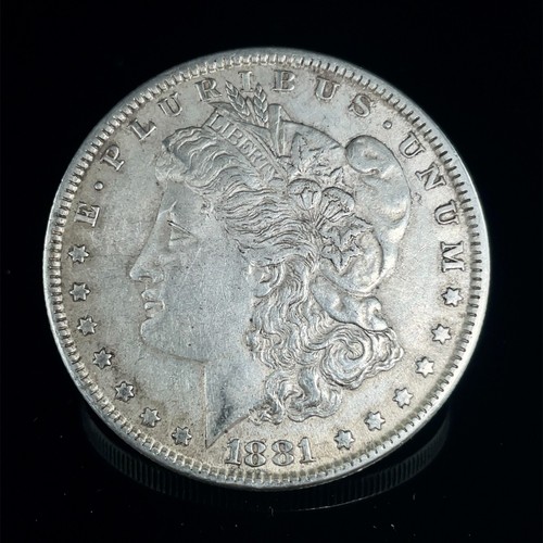 1881 Morgan Dollar AU. 90% Silver $1 US Coin Collectible # 1240 - Picture 4 of 8