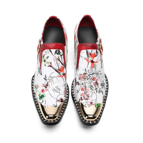 Zapatos de cuero para hombre para peluquería de negocios británicos altura elevada zapatos de boda - Imagen 6 de 9