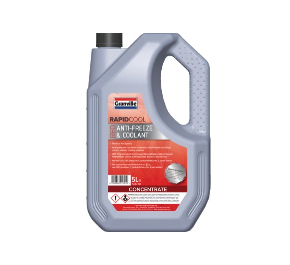 2x Granville Rapid Cool Red Anti Freeze & Coolant Antifreeze