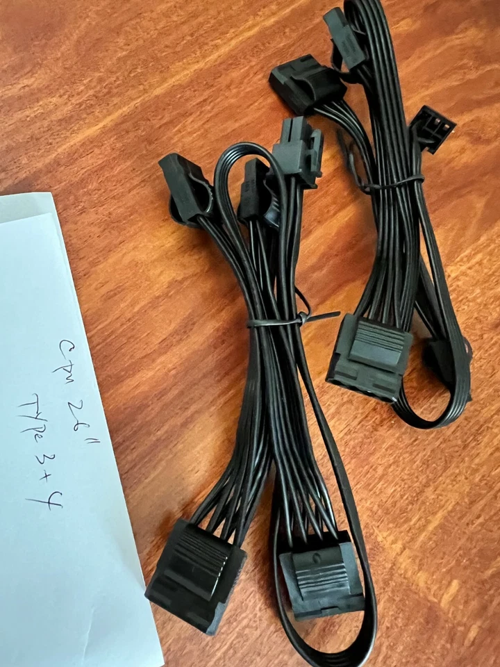 4x Corsair 6 Pin Plug to 4 Molex Type 3 4 Modular Corsair Power Supply Cable  - Image 3 of 4