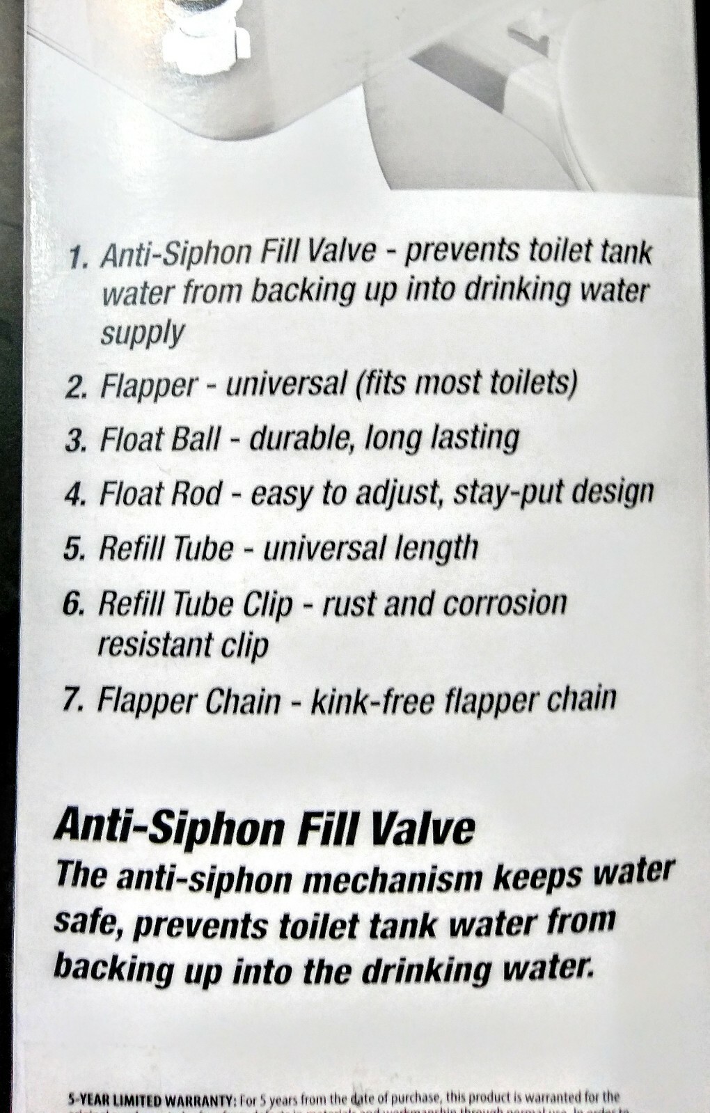 Hyper Tough Fill Valve and Flapper Kit M48E,easy install, adjustable anti-siphon
