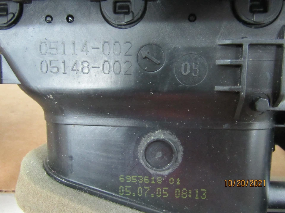 08 09 10 BMW E60 525 530 545 545i TABLERO VENTILACIÓN AIRE MOLDURA 05114001 OEM Foto 4 de 4