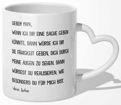 Papa Sohn Tasse Vater Geschenk Geburtstag Vatertag Kaffeetasse Männer