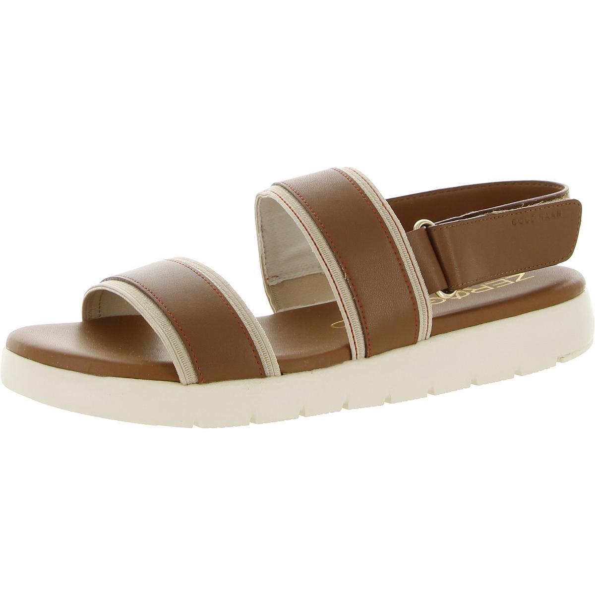 ZeroGrand Cole Haan Женские светло-коричневые сандалии с пяткой на пятке с двойным ремешком 5, средний (B,M) 3636
