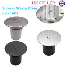 SHOWER TRAY CUBICLE WASTE CAP TUBE & CUP - 115mm PLUG DRAIN REPLACEMENT NEW UK