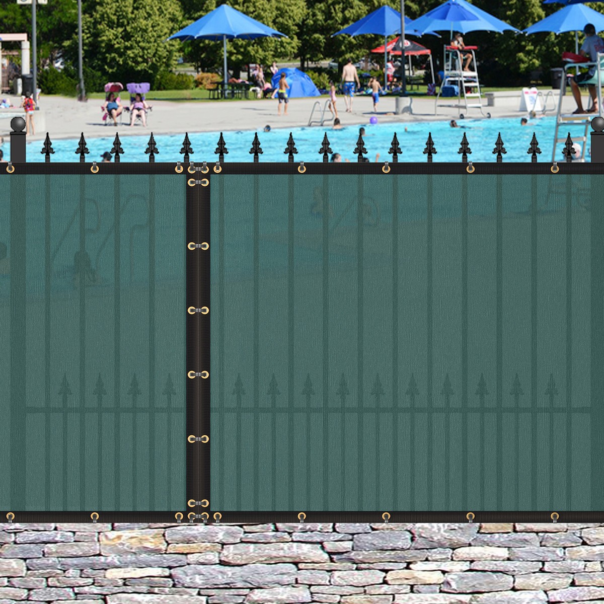 6ft X 50ft Black HDPE Privacy Mesh Fencing - 90% Visual Block, UV Resistant Windscreen For Patio & Yard