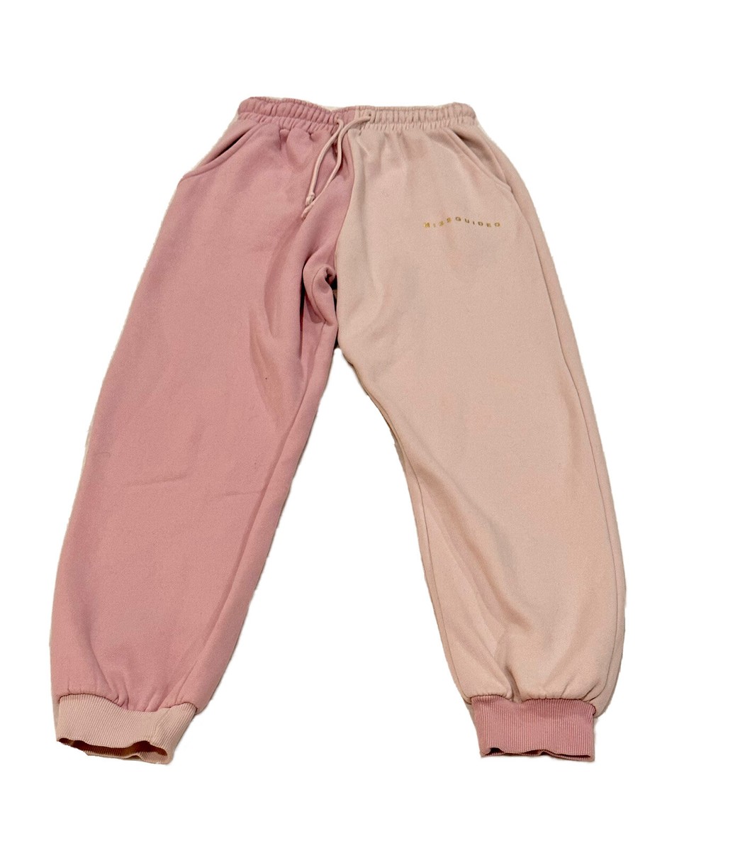 Missguided Pink Jogger Fleece sweatpant Pockets Womens size Small